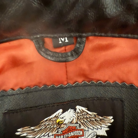 Harley Davidson Women’s Genuine Leather Riding Jacket 2009 Black medium - Picture 15 of 16